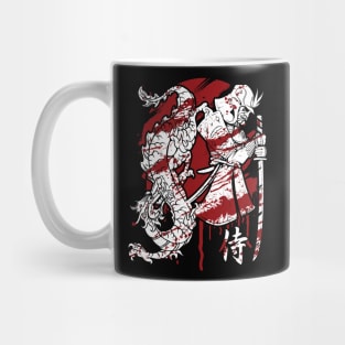 Samurai Warrior And Dragon Mug